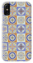 Load image into Gallery viewer, Orange and Blue Tile Pattern - Phone Case
