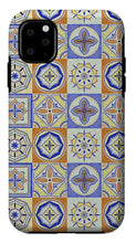 Load image into Gallery viewer, Orange and Blue Tile Pattern - Phone Case