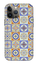 Load image into Gallery viewer, Orange and Blue Tile Pattern - Phone Case