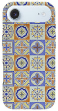 Load image into Gallery viewer, Orange and Blue Tile Pattern - Phone Case