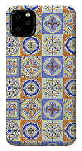 Load image into Gallery viewer, Orange and Blue Tile Pattern - Phone Case