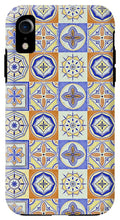 Load image into Gallery viewer, Orange and Blue Tile Pattern - Phone Case