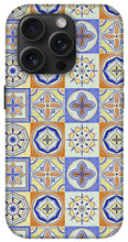 Load image into Gallery viewer, Orange and Blue Tile Pattern - Phone Case