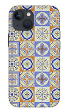 Load image into Gallery viewer, Orange and Blue Tile Pattern - Phone Case