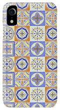 Load image into Gallery viewer, Orange and Blue Tile Pattern - Phone Case