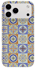 Load image into Gallery viewer, Orange and Blue Tile Pattern - Phone Case