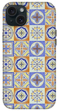 Load image into Gallery viewer, Orange and Blue Tile Pattern - Phone Case