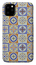 Load image into Gallery viewer, Orange and Blue Tile Pattern - Phone Case