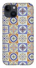 Load image into Gallery viewer, Orange and Blue Tile Pattern - Phone Case