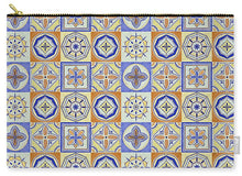 Load image into Gallery viewer, Orange and Blue Tile Pattern - Zip Pouch