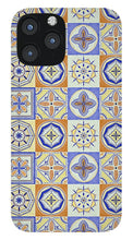 Load image into Gallery viewer, Orange and Blue Tile Pattern - Phone Case