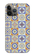 Load image into Gallery viewer, Orange and Blue Tile Pattern - Phone Case