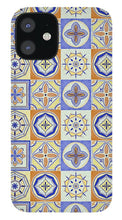 Load image into Gallery viewer, Orange and Blue Tile Pattern - Phone Case