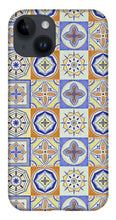 Load image into Gallery viewer, Orange and Blue Tile Pattern - Phone Case