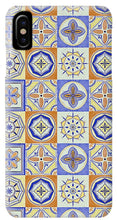 Load image into Gallery viewer, Orange and Blue Tile Pattern - Phone Case