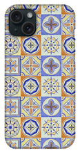 Load image into Gallery viewer, Orange and Blue Tile Pattern - Phone Case