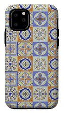 Load image into Gallery viewer, Orange and Blue Tile Pattern - Phone Case