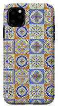 Load image into Gallery viewer, Orange and Blue Tile Pattern - Phone Case