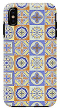 Load image into Gallery viewer, Orange and Blue Tile Pattern - Phone Case