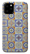 Load image into Gallery viewer, Orange and Blue Tile Pattern - Phone Case