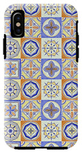 Load image into Gallery viewer, Orange and Blue Tile Pattern - Phone Case