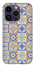 Load image into Gallery viewer, Orange and Blue Tile Pattern - Phone Case