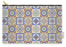 Load image into Gallery viewer, Orange and Blue Tile Pattern - Zip Pouch