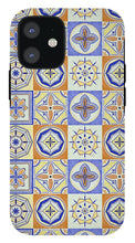 Load image into Gallery viewer, Orange and Blue Tile Pattern - Phone Case