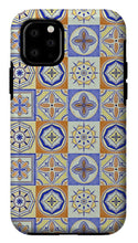 Load image into Gallery viewer, Orange and Blue Tile Pattern - Phone Case