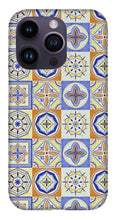 Load image into Gallery viewer, Orange and Blue Tile Pattern - Phone Case