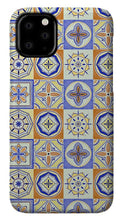 Load image into Gallery viewer, Orange and Blue Tile Pattern - Phone Case