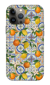Orange and Lemon Tile Pattern - Phone Case