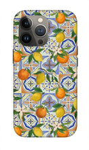 Load image into Gallery viewer, Orange and Lemon Tile Pattern - Phone Case