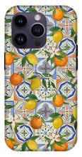 Load image into Gallery viewer, Orange and Lemon Tile Pattern - Phone Case