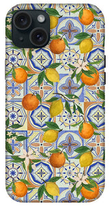 Orange and Lemon Tile Pattern - Phone Case