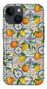 Orange and Lemon Tile Pattern - Phone Case