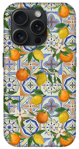 Orange and Lemon Tile Pattern - Phone Case