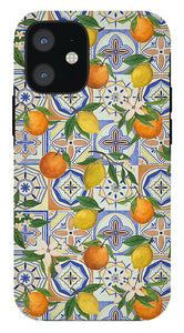 Orange and Lemon Tile Pattern - Phone Case