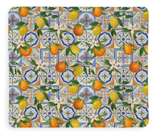 Load image into Gallery viewer, Orange and Lemon Tile Pattern - Blanket