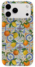 Load image into Gallery viewer, Orange and Lemon Tile Pattern - Phone Case