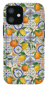 Orange and Lemon Tile Pattern - Phone Case