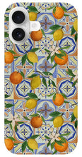 Load image into Gallery viewer, Orange and Lemon Tile Pattern - Phone Case