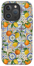 Load image into Gallery viewer, Orange and Lemon Tile Pattern - Phone Case