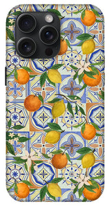 Orange and Lemon Tile Pattern - Phone Case