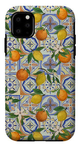 Orange and Lemon Tile Pattern - Phone Case