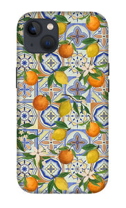 Orange and Lemon Tile Pattern - Phone Case