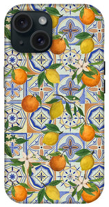 Orange and Lemon Tile Pattern - Phone Case