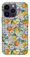 Load image into Gallery viewer, Orange and Lemon Tile Pattern - Phone Case