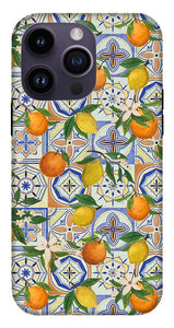 Orange and Lemon Tile Pattern - Phone Case