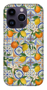 Orange and Lemon Tile Pattern - Phone Case